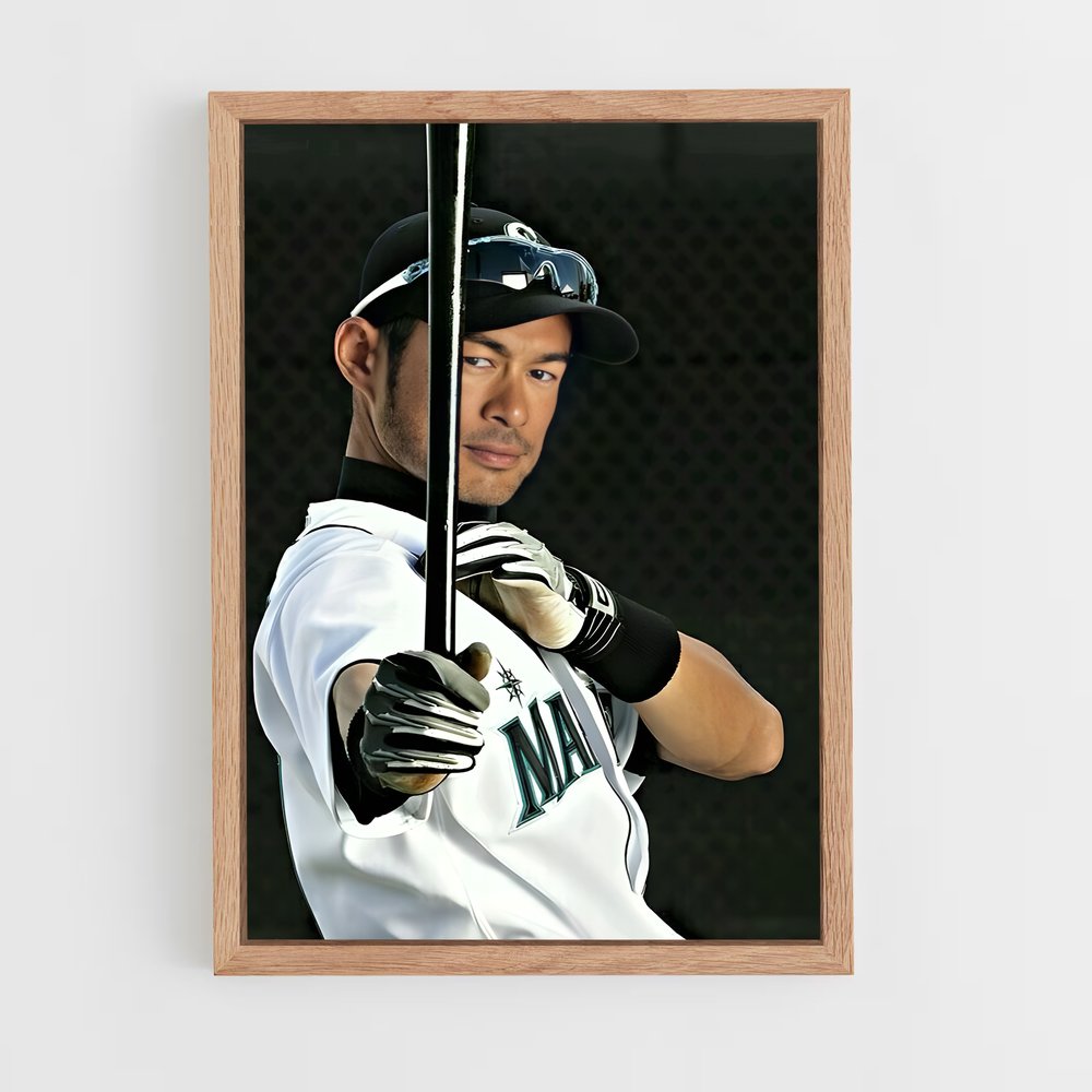 Poster Ichiro suzuki – affiche Baseball (vue 4)